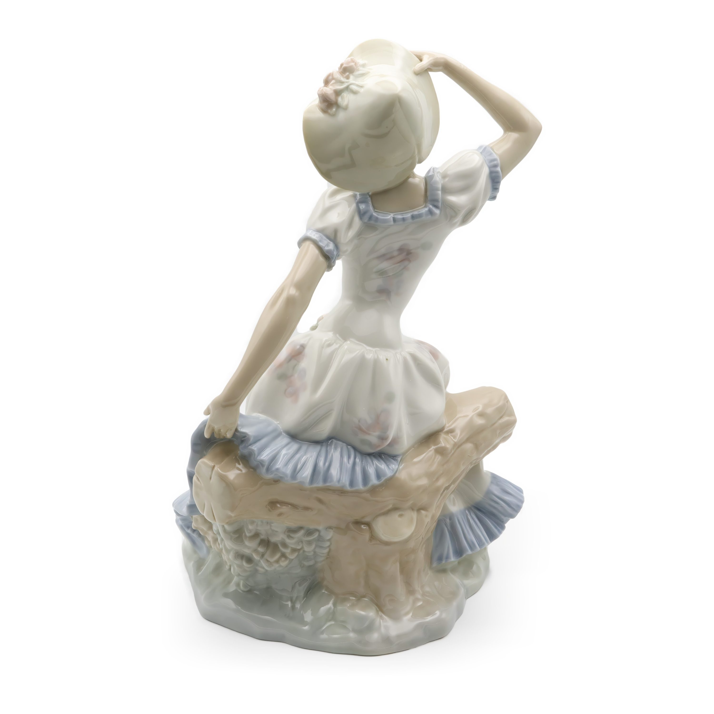 Lladro ZAPHIR Figurine, Springtime Serenade Lady In Blue, Elegant Woman Porcelain Hand Painted